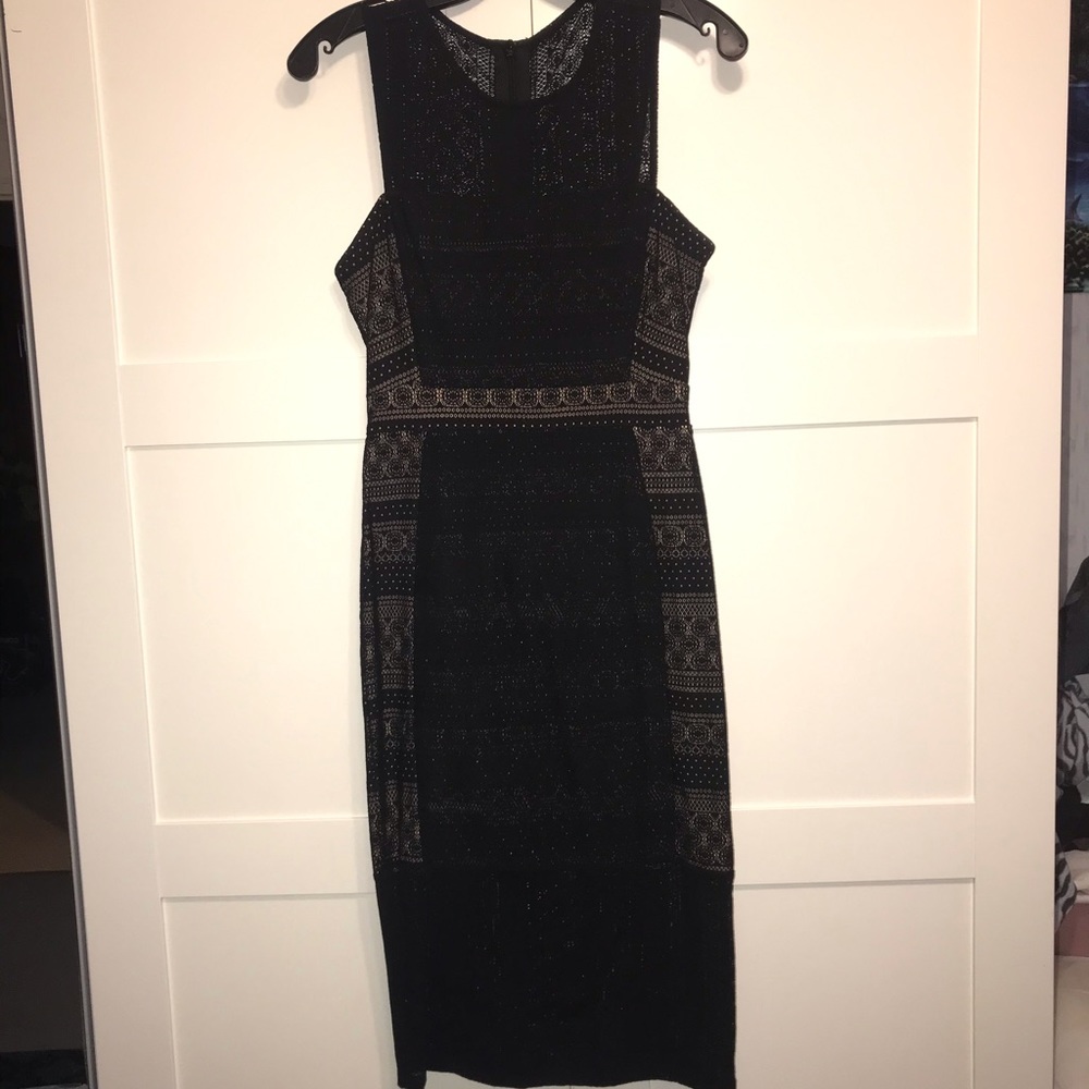 BCBG MAXAZRIA LACE BLACK DRESS
